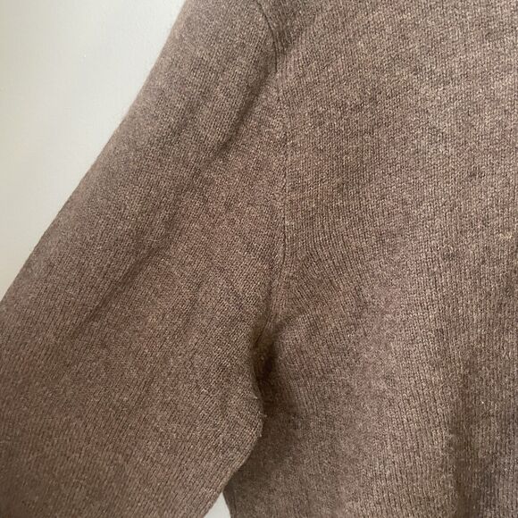 Polo Ralph Lauren Brown Knit Wool V-Neck Long Sleeve Minimalist Men's Sweater XL - Picture 6 of 7